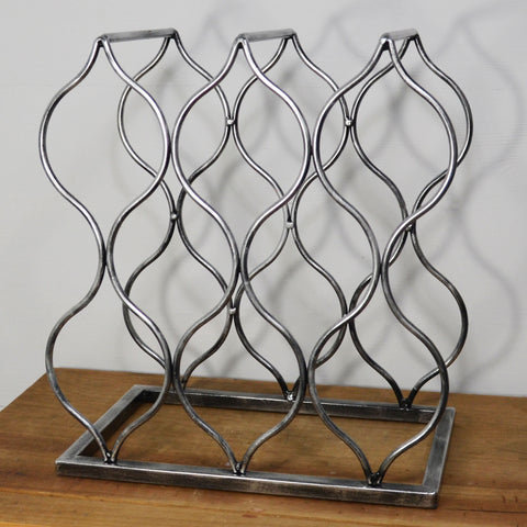 Unique Metal Wine Racks- From 8 to 2 Bottle Versions. A great piece of home decor.