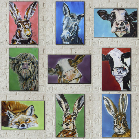 Quirky Animal Portrait Picture Tiles by Sam Fenner