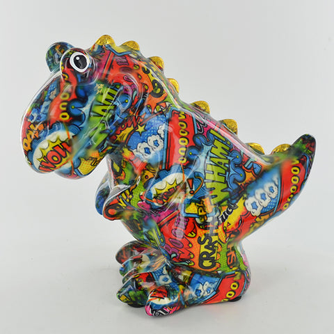 Pomme Pidou Tito the T-REX Dinosaur Animal Money Bank - Graffiti