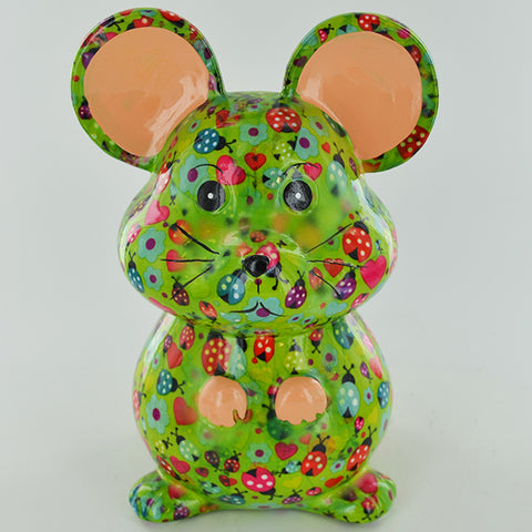 Pomme Pidou Martha the Mouse Animal Money Bank - Green