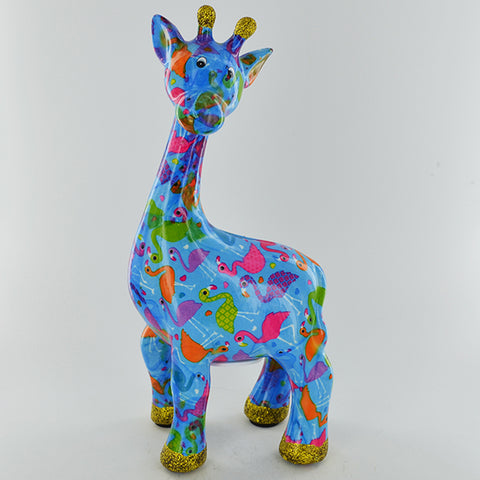 Pomme Pidou Celeste the Giraffe Animal Money Bank - Blue