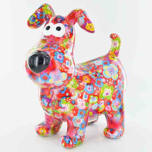 Pomme Pidou Hugo The Dog Animal Money Bank - Orange