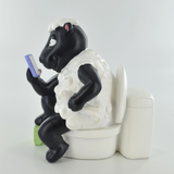 Comical Sheep Toilet Figurine