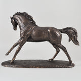 Cantering Arabian Bronze Horse Sculpture by Harriet Glen - Prezents.com