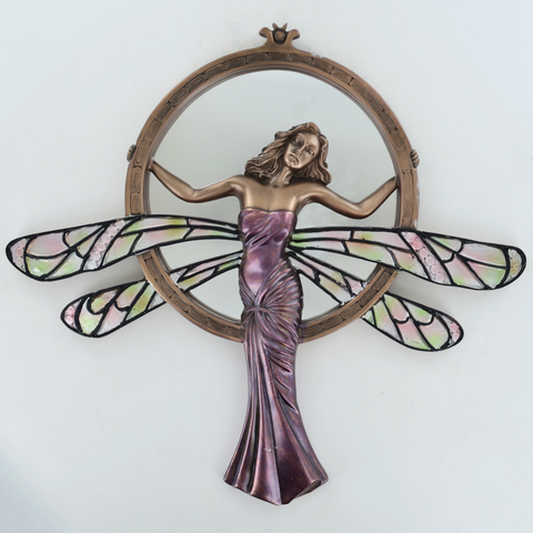 Art Deco Lady Dragonfly Wall Plaque