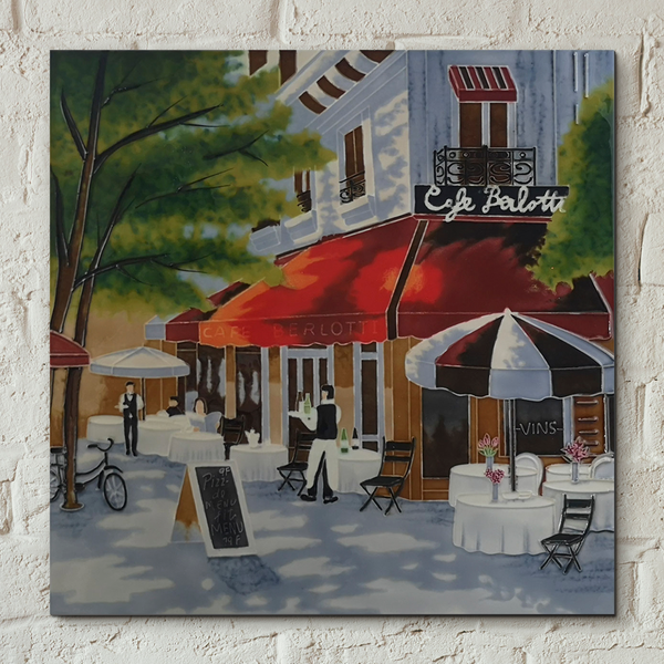 Café Berlotti Decorative Ceramic Tile by Brent Heighton