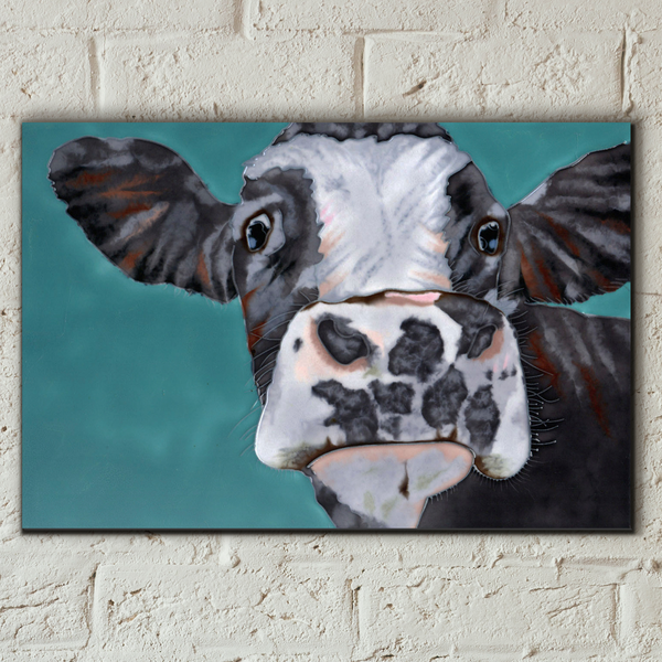 Spotty Cow Decorative Ceramic Tile by Sam Fenner