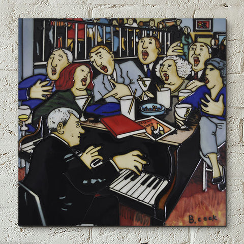 Big Olives Little Olives by Beryl Cook 12x12 Decorative Ceramic Picture Tile Gift Plaque Officially Licensed Artwork