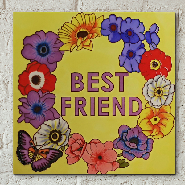 Best Friend Decorative Ceramic Tile