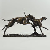 Greyhounds Cold Cast Bronze Sculpture by David Geenty - Prezents.com