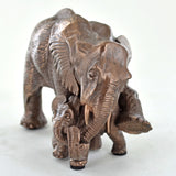 Mother and Baby Elephant Cold Cast Bronze Sculpture - Prezents.com