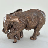 Mother and Baby Elephant Cold Cast Bronze Sculpture - Prezents.com