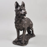 German Shepherd Cold Cast Bronze Sculpture - Prezents.com