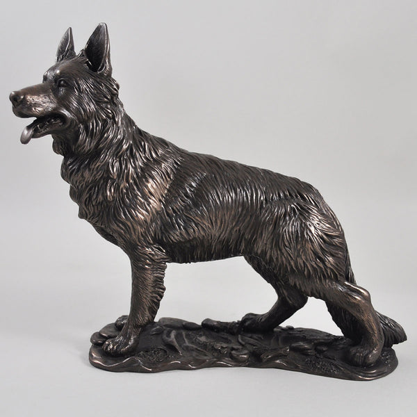 German Shepherd Cold Cast Bronze Sculpture - Prezents.com