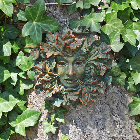 Green Spirit Greenman Garden Wall Art by David Lawrence - Prezents.com