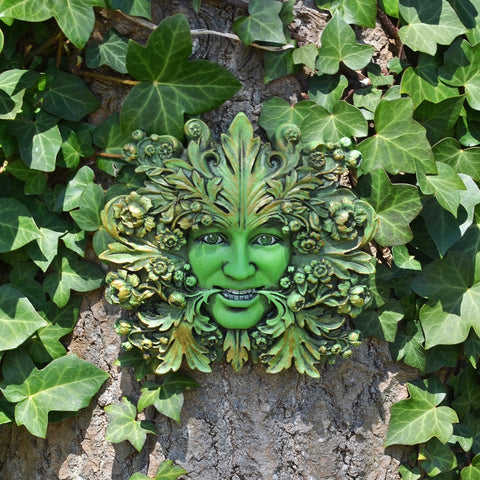 Green Mistress Greenman Garden Wall Art by David Lawrence - Prezents.com