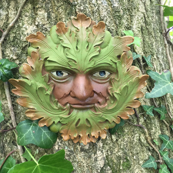 Green Heritage Greenman Garden Wall Art by David Lawrence - Prezents.com