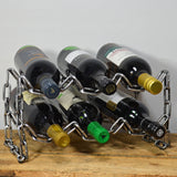 Chain 6 Bottle Metal Wine Rack - Prezents.com