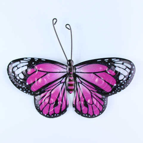 Pair of Marbled White Butterflies Metal Garden Decor