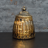 Moroccan Style Bronze Glass LED Lantern