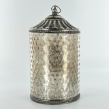 LED Pale Gold Moroccan Style Glass Battery Powered Lantern Home Decor Christmas 24491