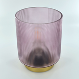 Moroccan Style Pink Glass LED Lantern 24612