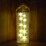 Star Style White Glass LED Lantern Wedding Decor 24614