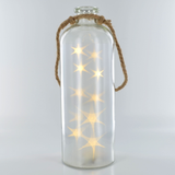 Star Style White Glass LED Lantern Wedding Decor 24614