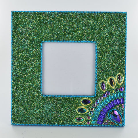 Peacock Picture Frame- Green - Prezents.com