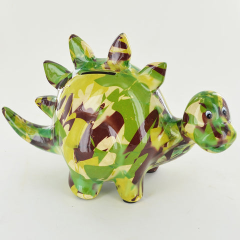 Pomme Pidou Zorc the Dinosaur Animal Money Bank - Camo - Prezents.com