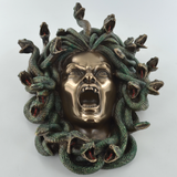 Medusa Guardian Wall Plaque Snakes Fangs Scream Fierce Decor