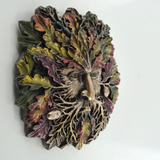 Quercus Greenman Wall Plaque With Bronze Effect Features 33849