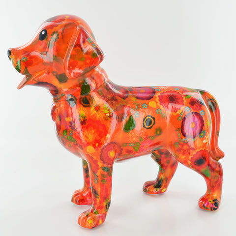 Pomme Pidou Sophie the Labrador Animal Money Bank - Orange