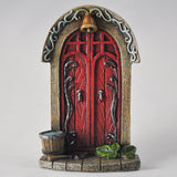 Mini Fairy Door - Red Double Door and Bell - Prezents.com