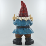 Gnome Double Middle Finger - Cheeky Rude Comical Garden Decor