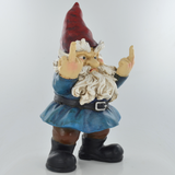 Gnome Double Middle Finger - Cheeky Rude Comical Garden Decor
