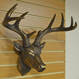 Large Stag Head Bronze Wall Sculpture - Prezents.com