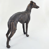 Large Greyhound Painted Bronze Resin Sculpture - Prezents.com