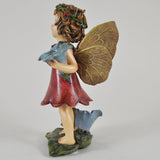 Flower Fairy in a Red Dress Holding Flowers - Prezents.com
