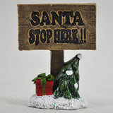 Fairy Garden - Santa Stop Here Christmas Sign - Prezents.com