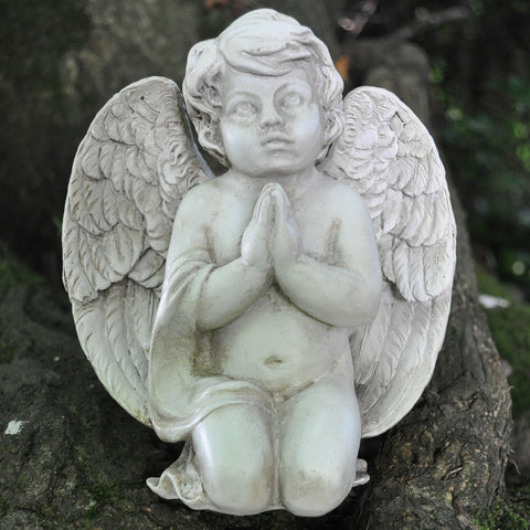Praying Cherub Angel Kneeling Sculpture - Prezents.com