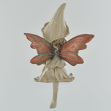 Forest Fairy Shelf Sitter Copper Winged White Sculpture Figurine Art Deco Girl Garden Home Decor Gift