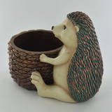 Prezents Hedgehog Pot Garden Ornament Home Decor Decorative Pot Wildlife Woodland Nature Gift Idea