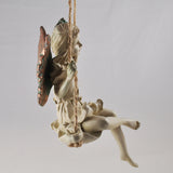 Forest Fairy on a Swing Hanging Sculpture - Prezents.com