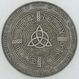 Wiccan Calendar Celtic Symbols Life Death Rebirth On Round Plaque