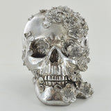 Silver Floral Skull - Prezents.com