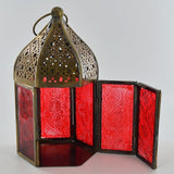 Moroccan Style Colourful Lanterns Set of Two Red