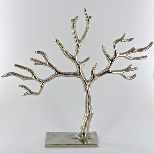 Vintage Tree sale Sculpture - Silver Metal Jewelry Holder