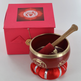 Seven Chakra's - Metal Singing Bowls With Cushion & Mallet H6cm