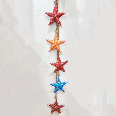 String With 5 Stars Home Decor Garden Windchime Celtic Symbol